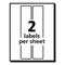 Avery 1.78 in. x 6 in. Postage Meter Labels for Personal Post Office - White (2/Sheet, 30 Sheets/Pack)